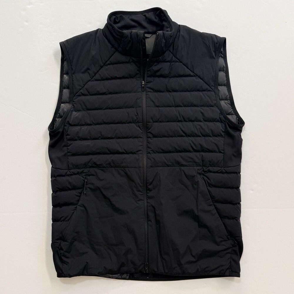 Lululemon Vest Mens Large Black Down For It All Primaloft Puffer Full Zip